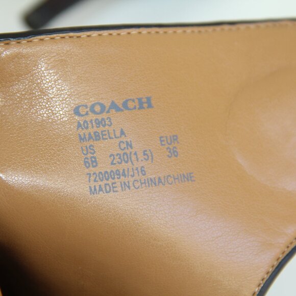 Coach Marbella Suede Leather Sling Back Heeled Booties Size 6 US/36 EU. RARE - Picture 10 of 11